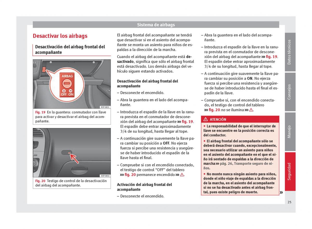 Seat Altea manual del propietario / page 27