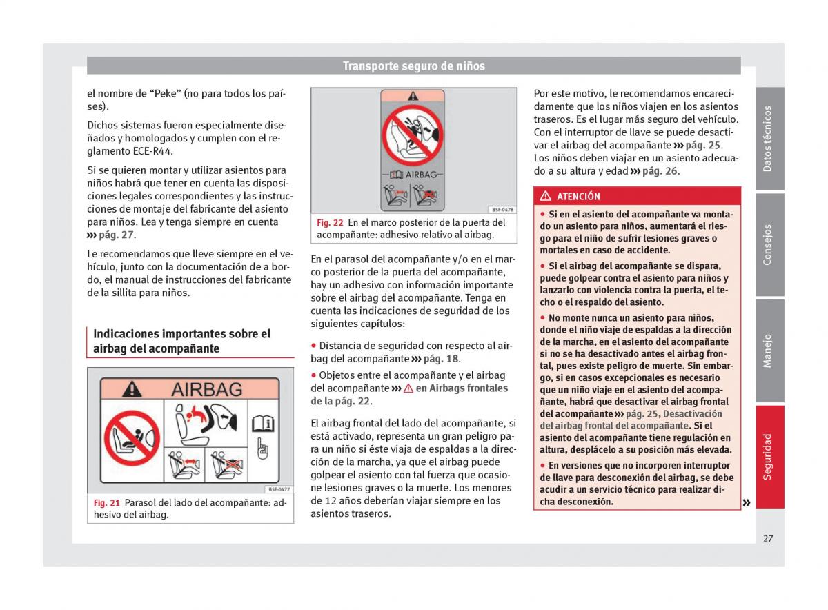 Seat Altea manual del propietario / page 29