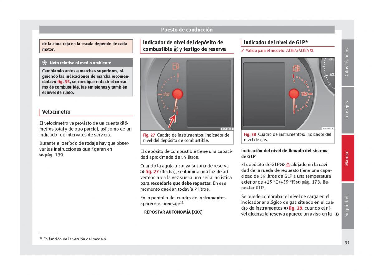 Seat Altea manual del propietario / page 37