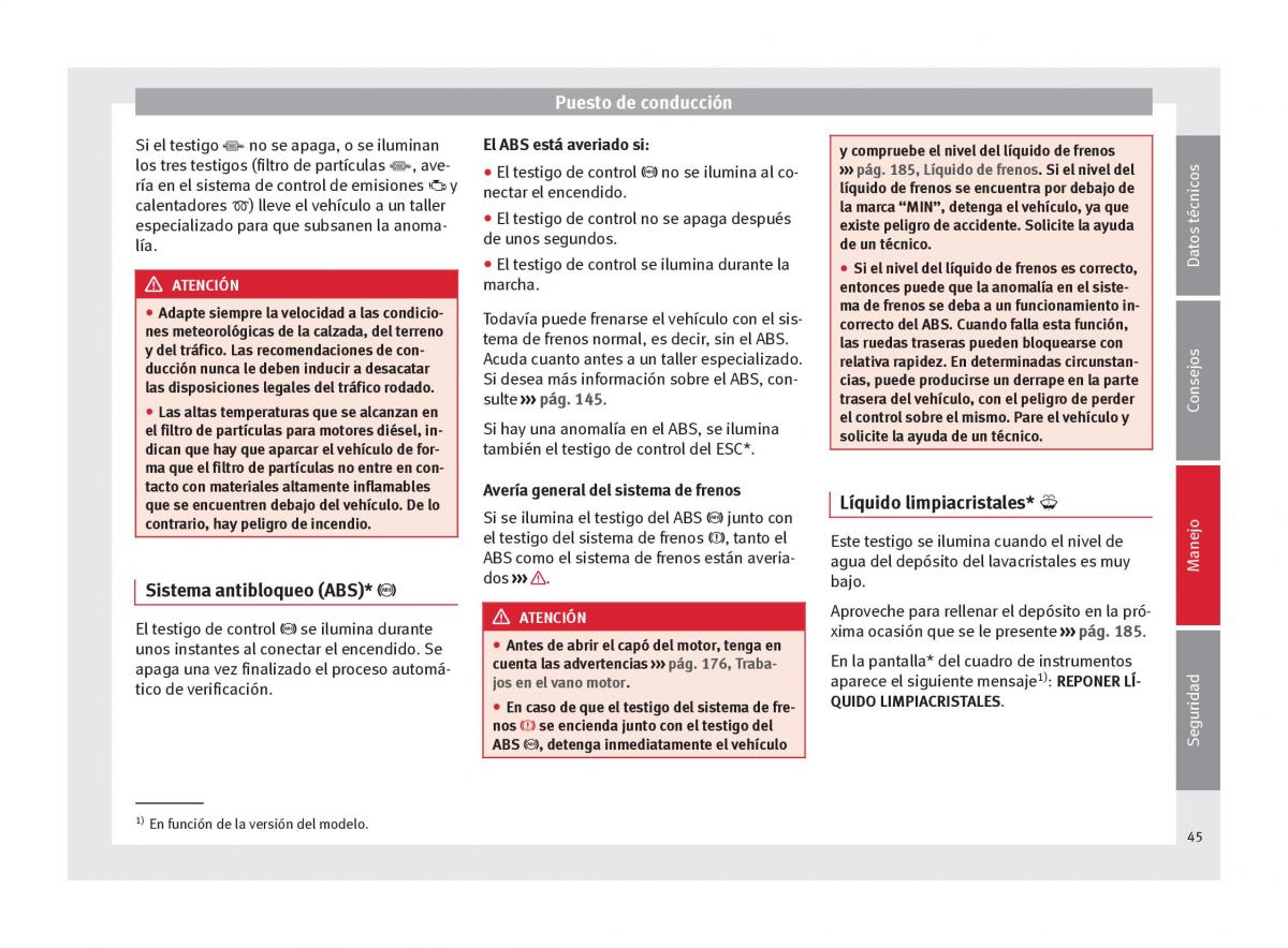 Seat Altea manual del propietario / page 47