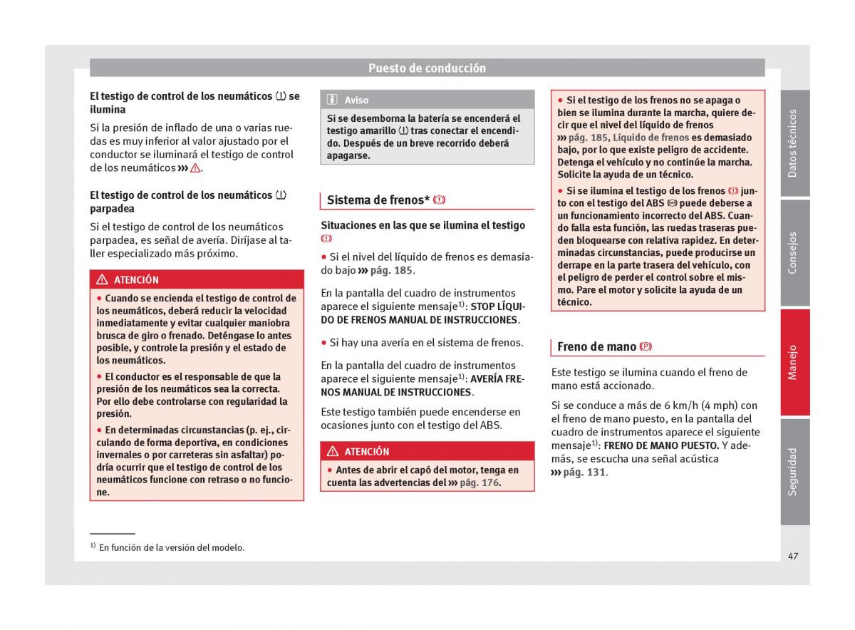 Seat Altea manual del propietario / page 49