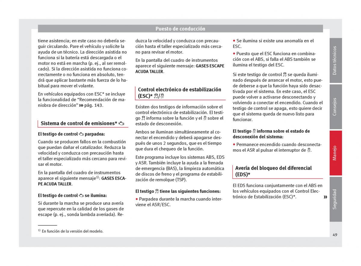 Seat Altea manual del propietario / page 51