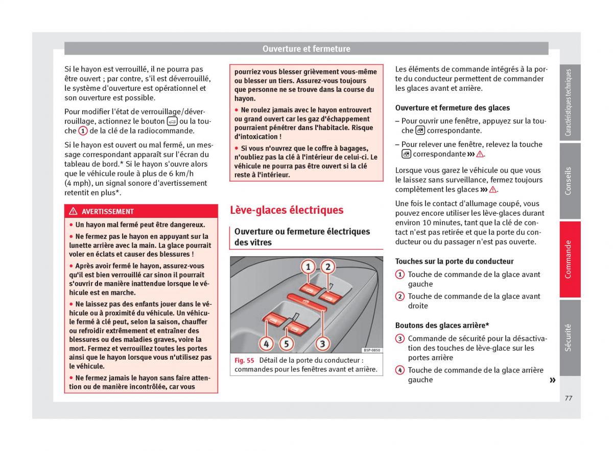 Seat Altea manuel du proprietaire / page 79