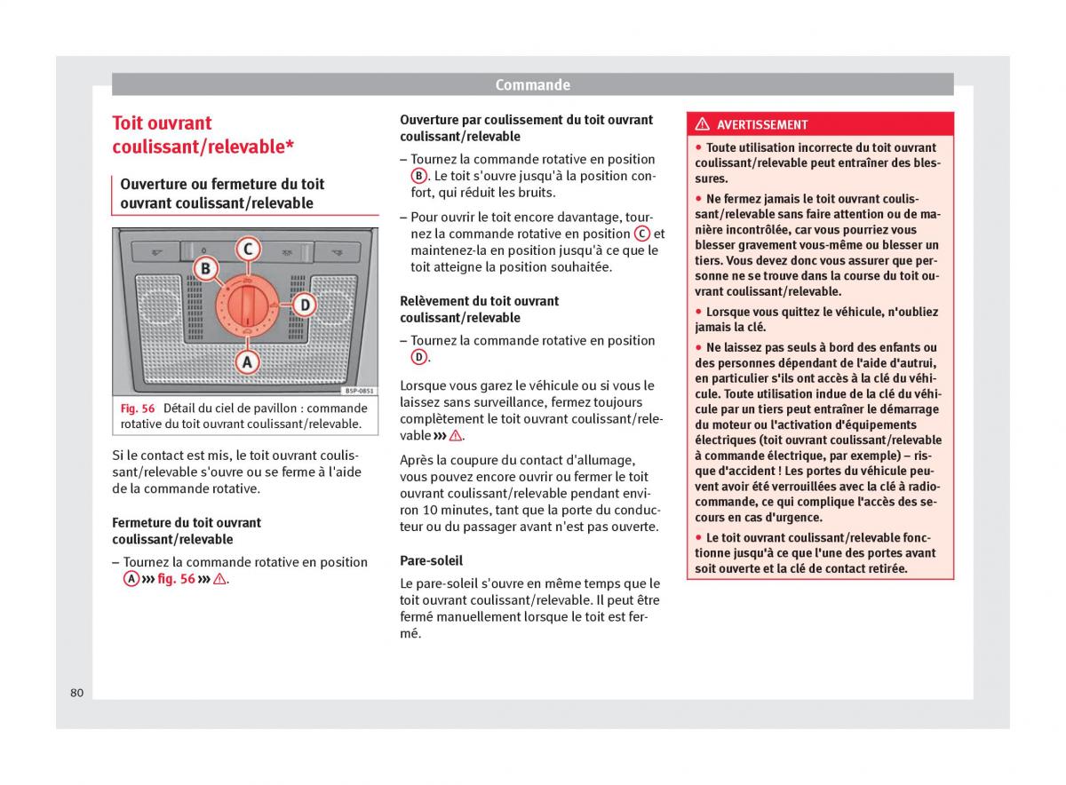 Seat Altea manuel du proprietaire / page 82