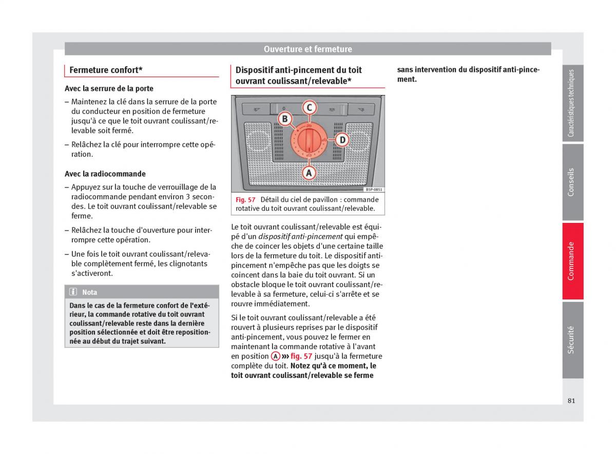 Seat Altea manuel du proprietaire / page 83