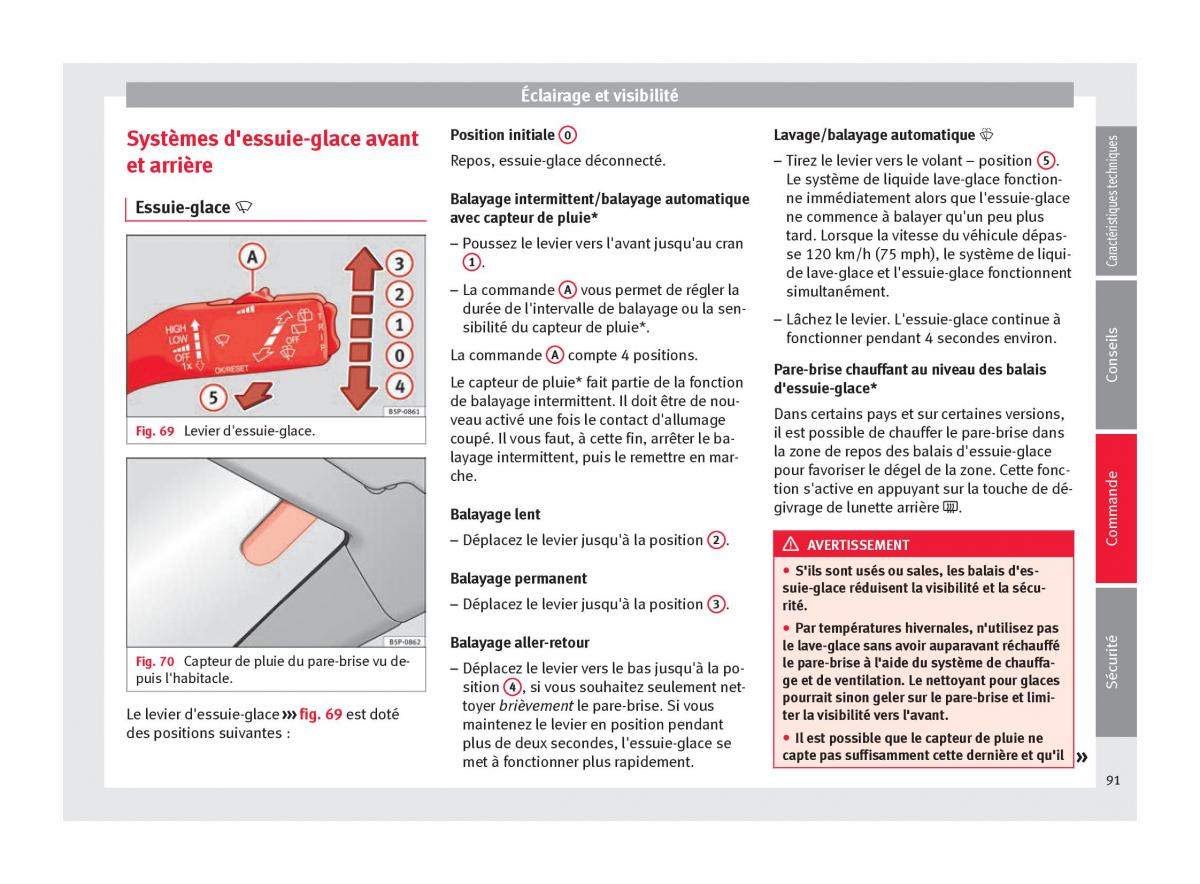 Seat Altea manuel du proprietaire / page 93