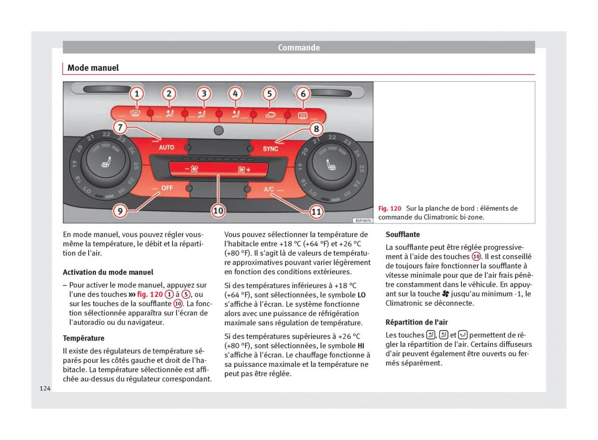 Seat Altea manuel du proprietaire / page 126