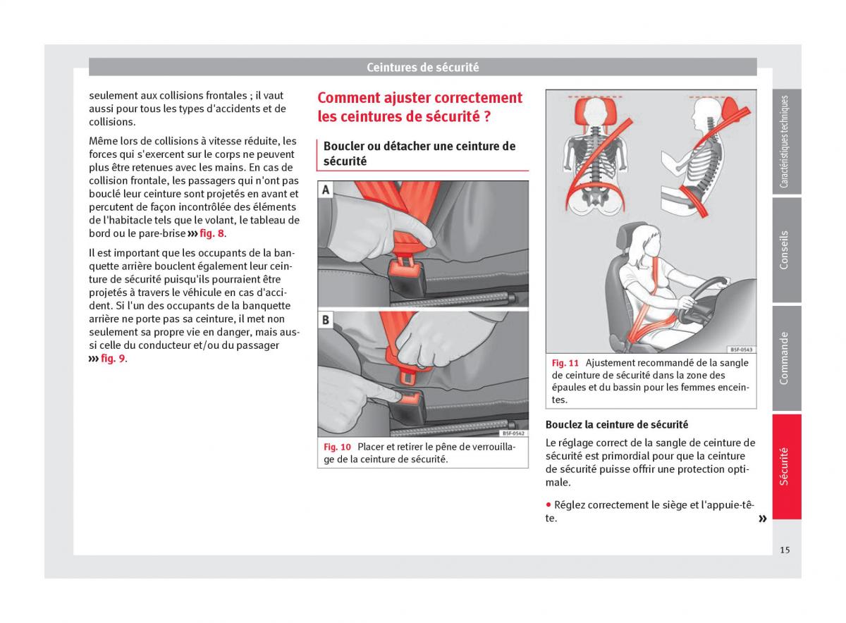 Seat Altea manuel du proprietaire / page 17