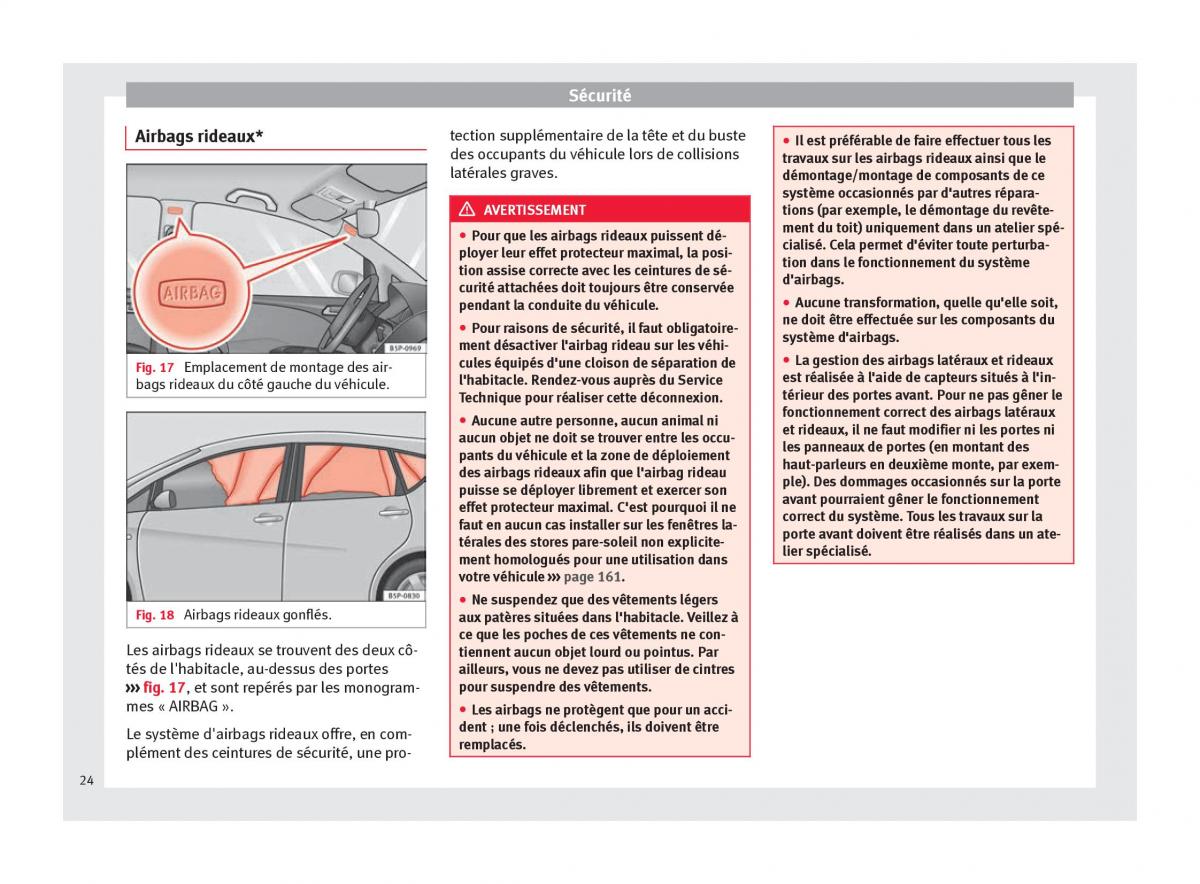 Seat Altea manuel du proprietaire / page 26