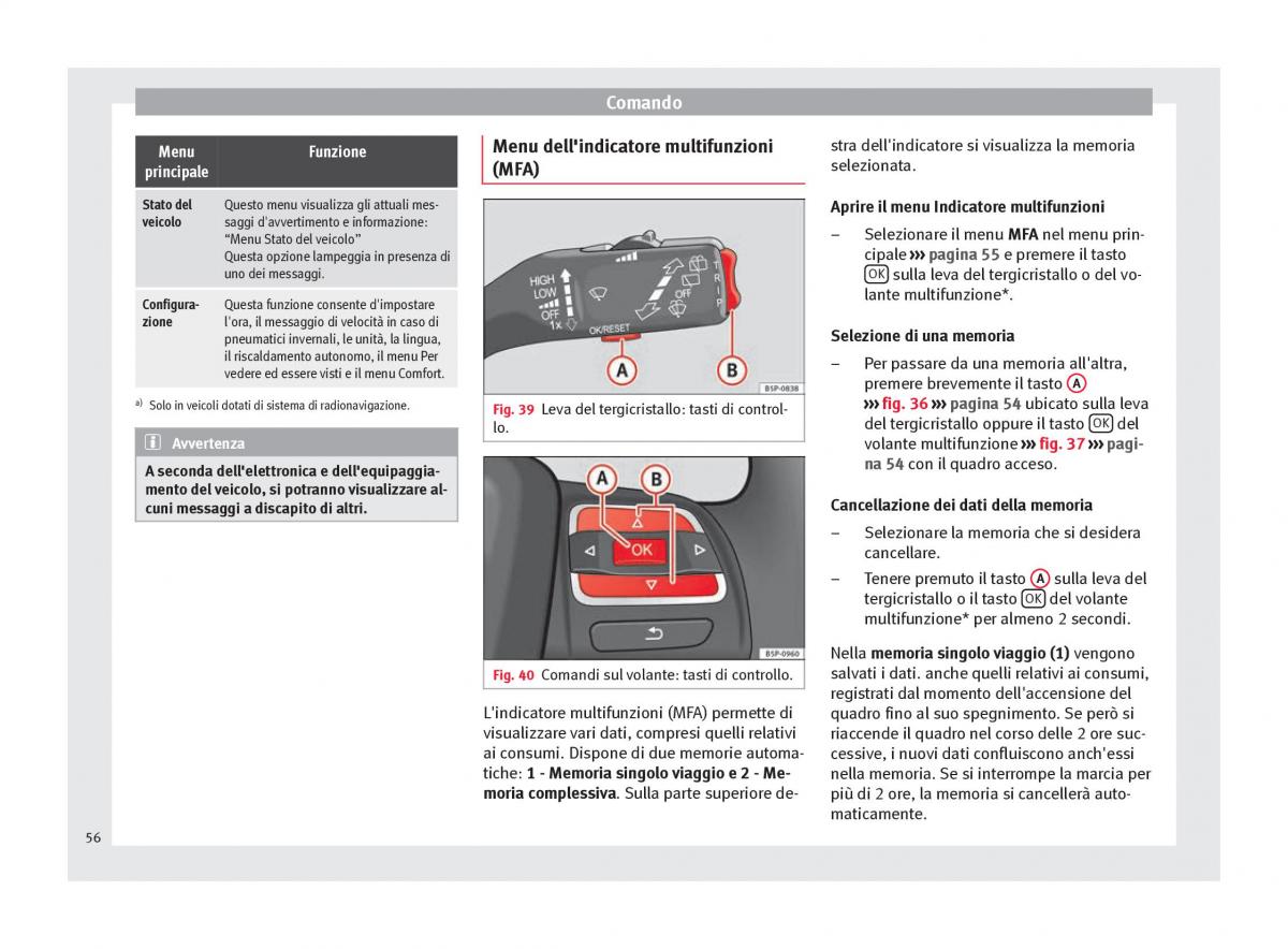 Seat Altea manuale del proprietario / page 58