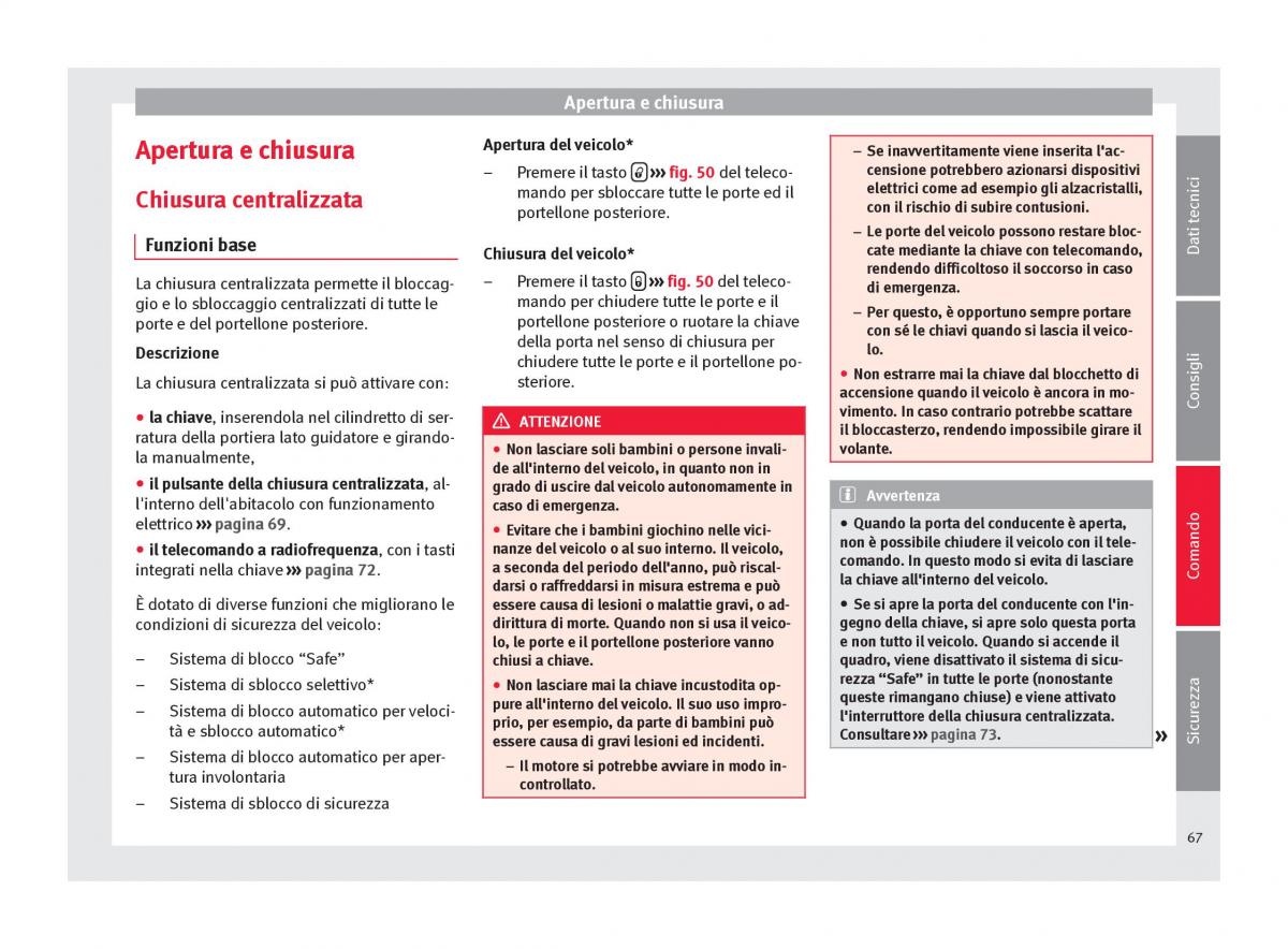 Seat Altea manuale del proprietario / page 69