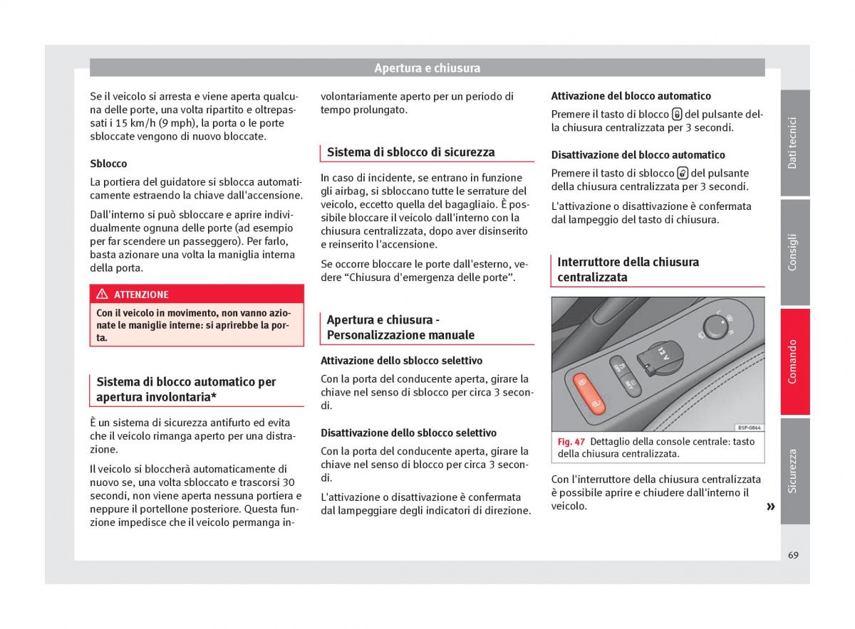 Seat Altea manuale del proprietario / page 71