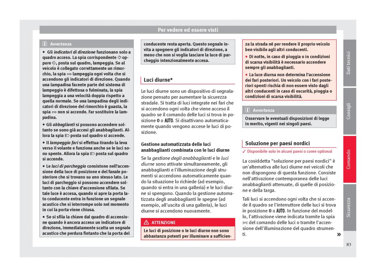 Seat Altea manuale del proprietario / page 85