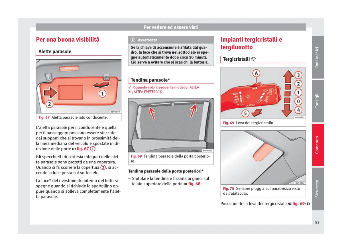 Seat Altea manuale del proprietario / page 91