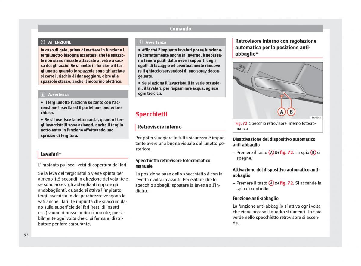 Seat Altea manuale del proprietario / page 94