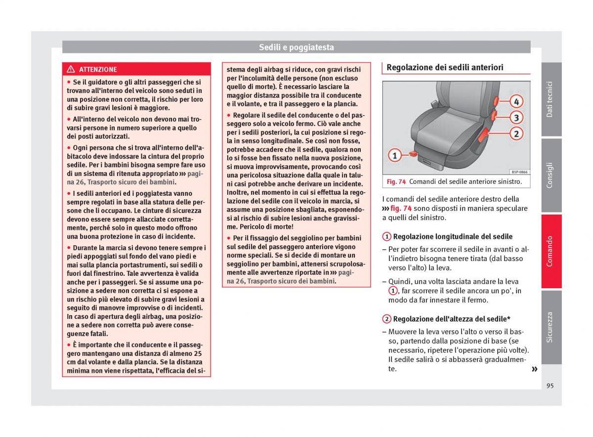 Seat Altea manuale del proprietario / page 97