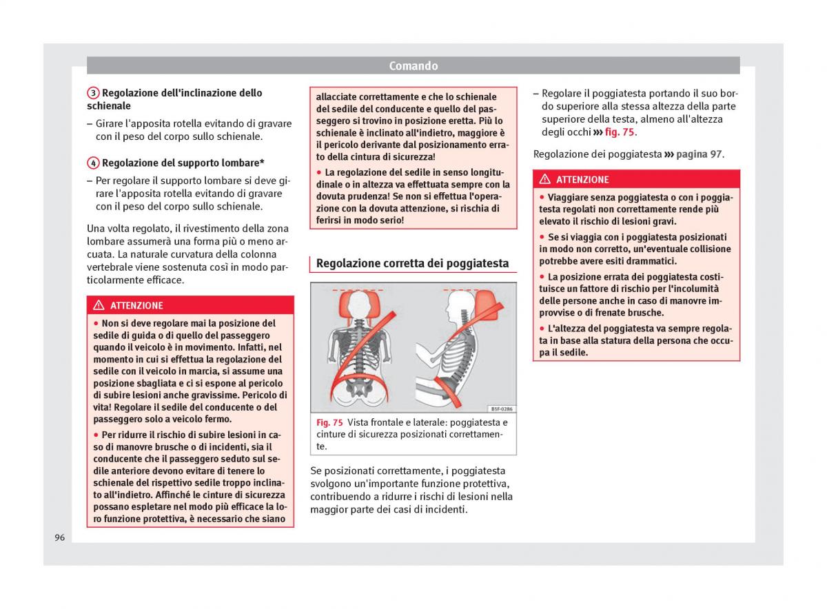 Seat Altea manuale del proprietario / page 98