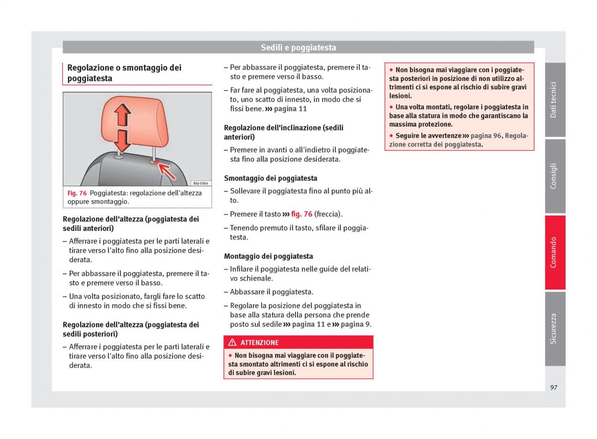 Seat Altea manuale del proprietario / page 99