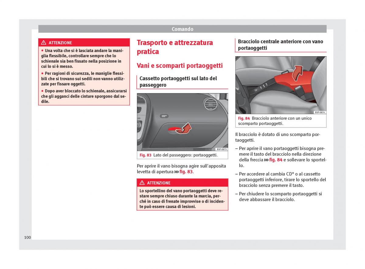 Seat Altea manuale del proprietario / page 102