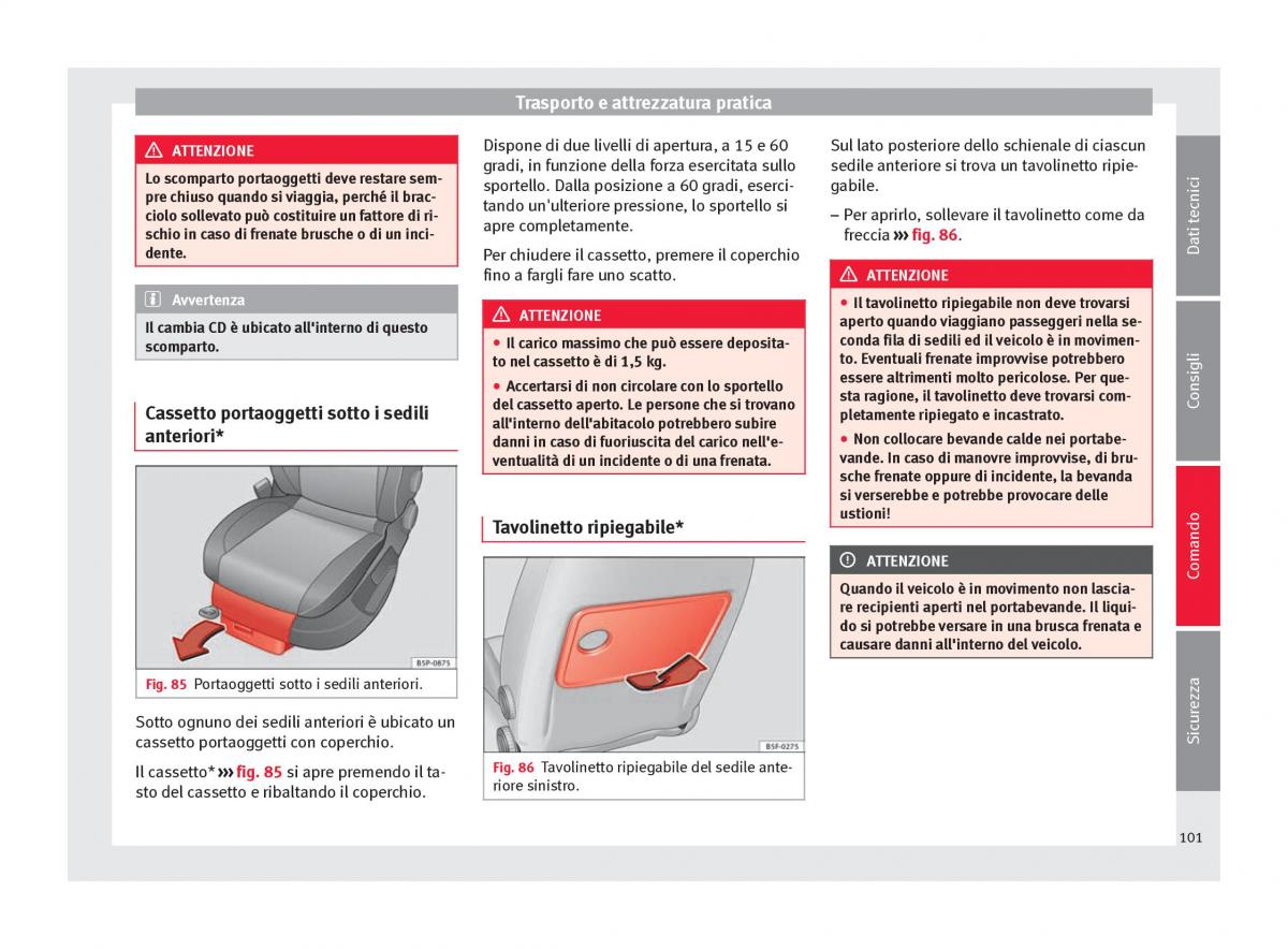 Seat Altea manuale del proprietario / page 103