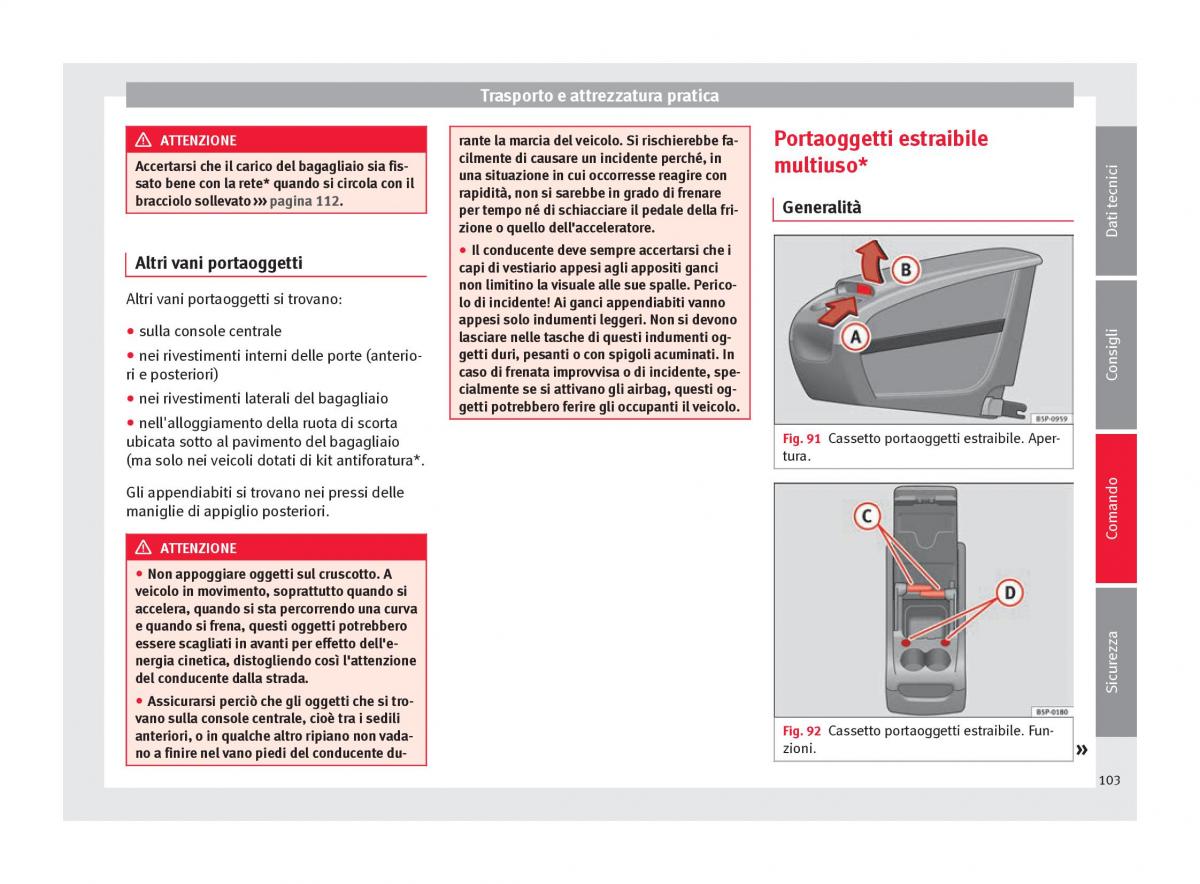 Seat Altea manuale del proprietario / page 105