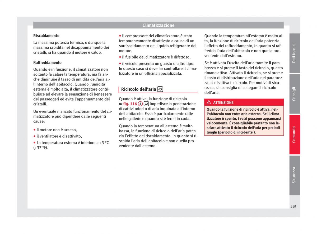 Seat Altea manuale del proprietario / page 121