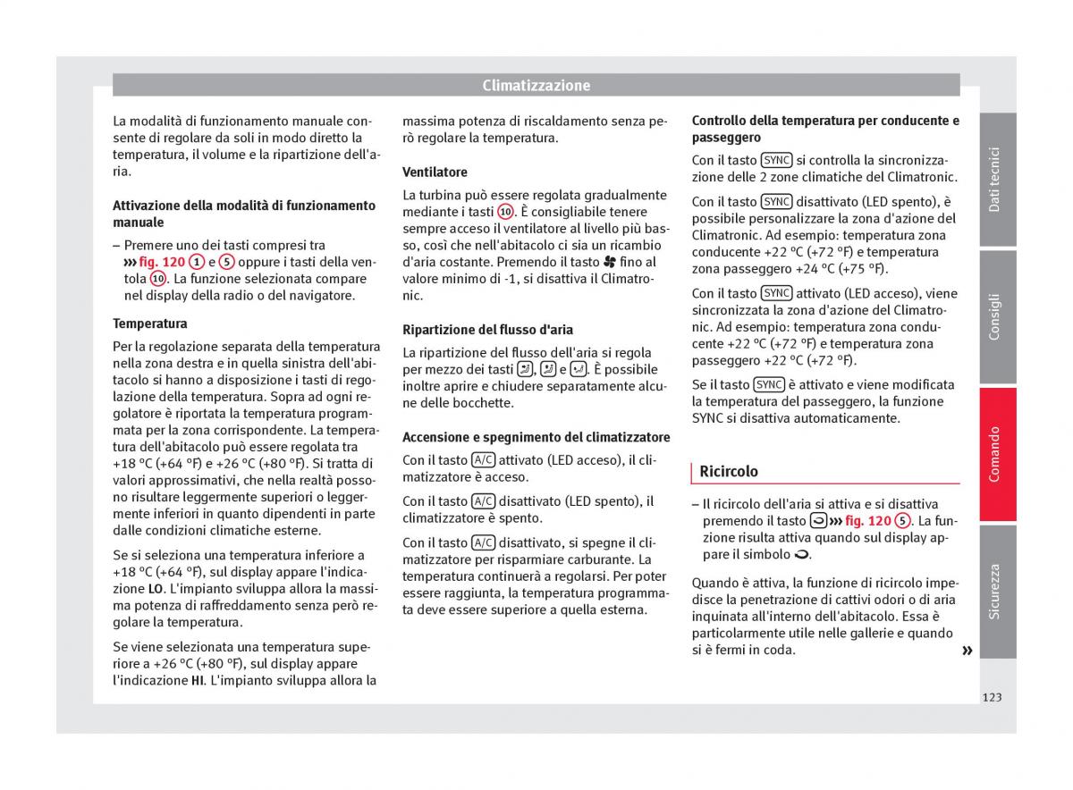 Seat Altea manuale del proprietario / page 125