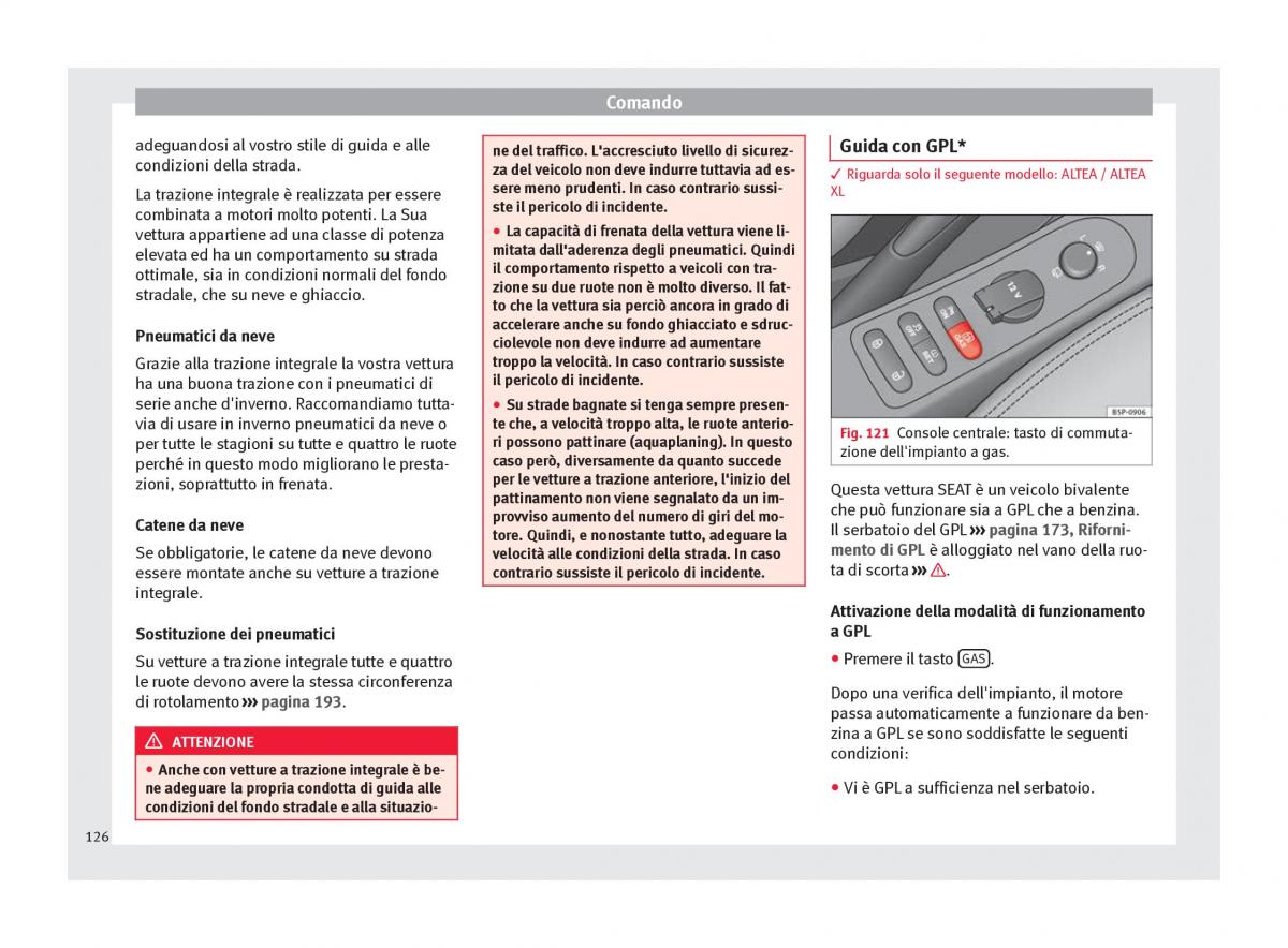 Seat Altea manuale del proprietario / page 128