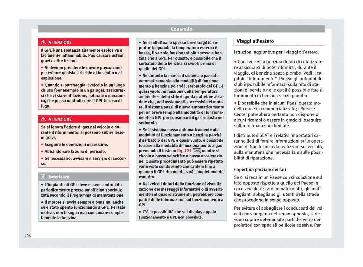 Seat Altea manuale del proprietario / page 130