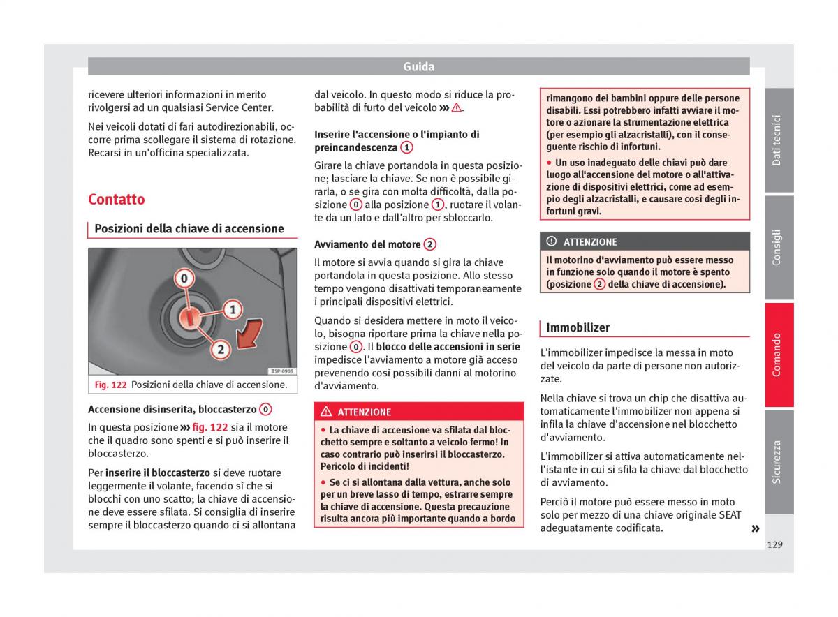 Seat Altea manuale del proprietario / page 131