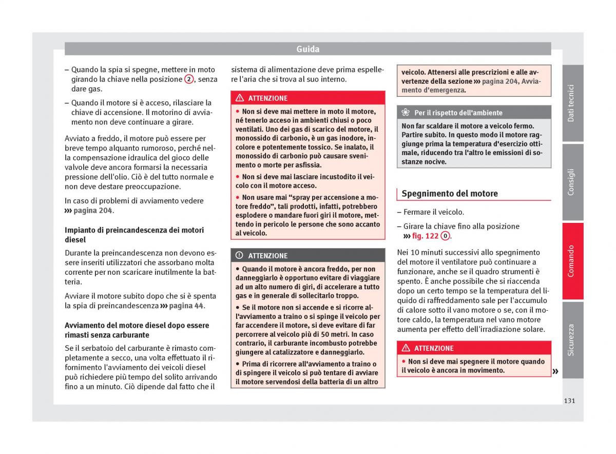 Seat Altea manuale del proprietario / page 133