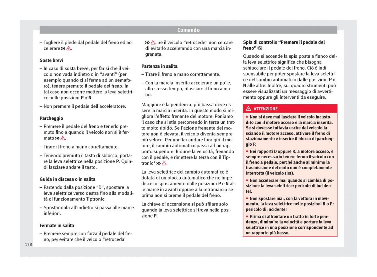 Seat Altea manuale del proprietario / page 140