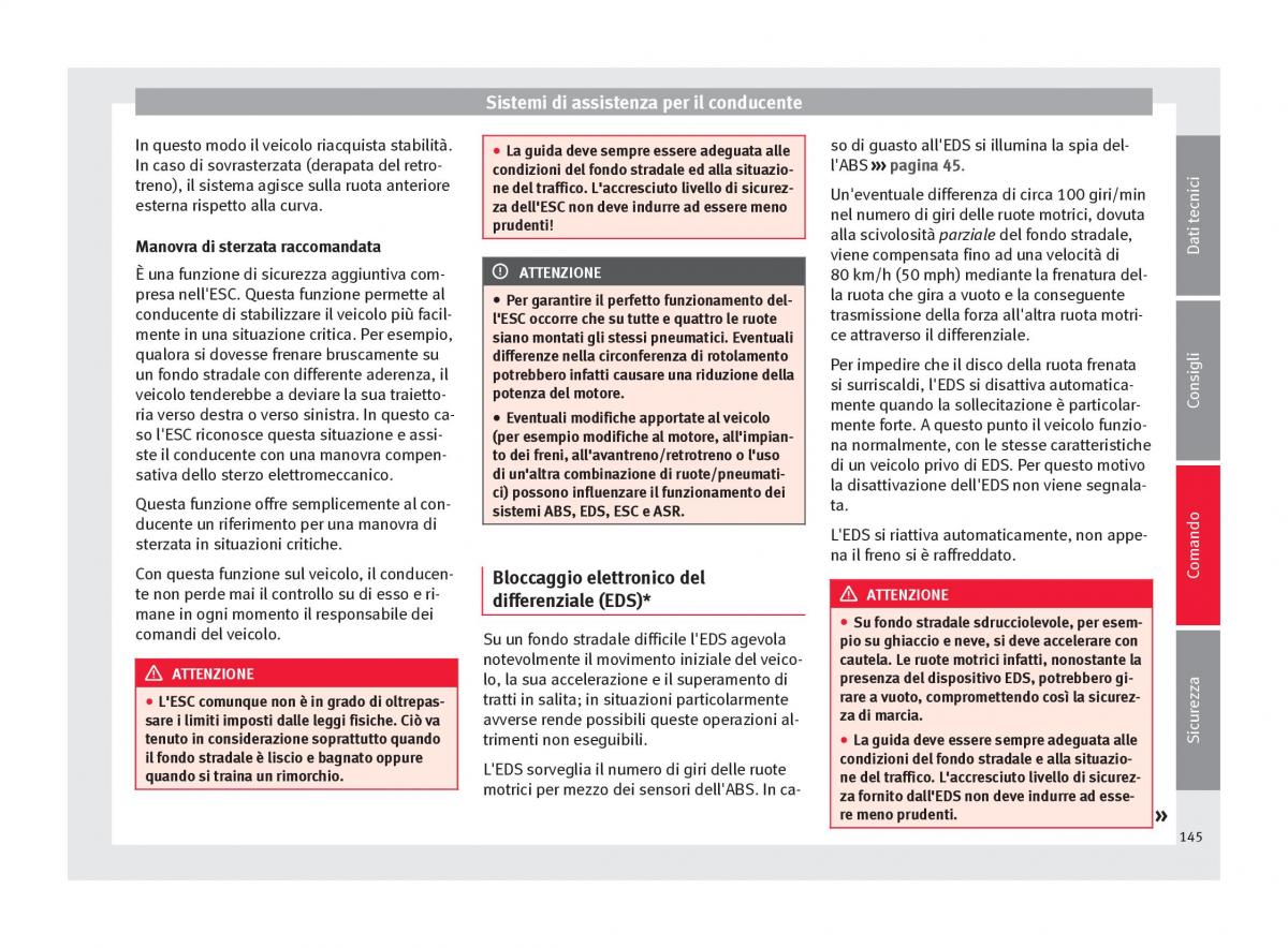 Seat Altea manuale del proprietario / page 147