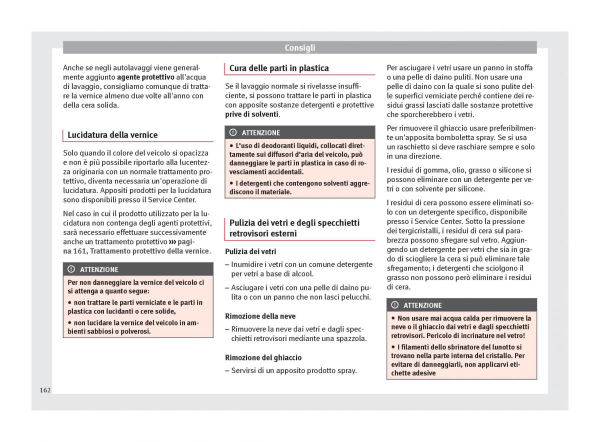 Seat Altea manuale del proprietario / page 164