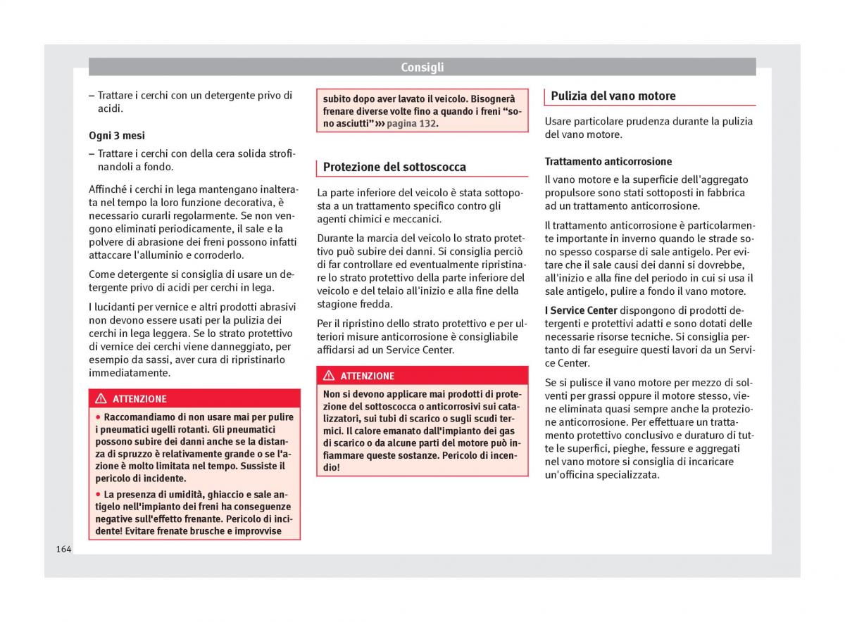 Seat Altea manuale del proprietario / page 166