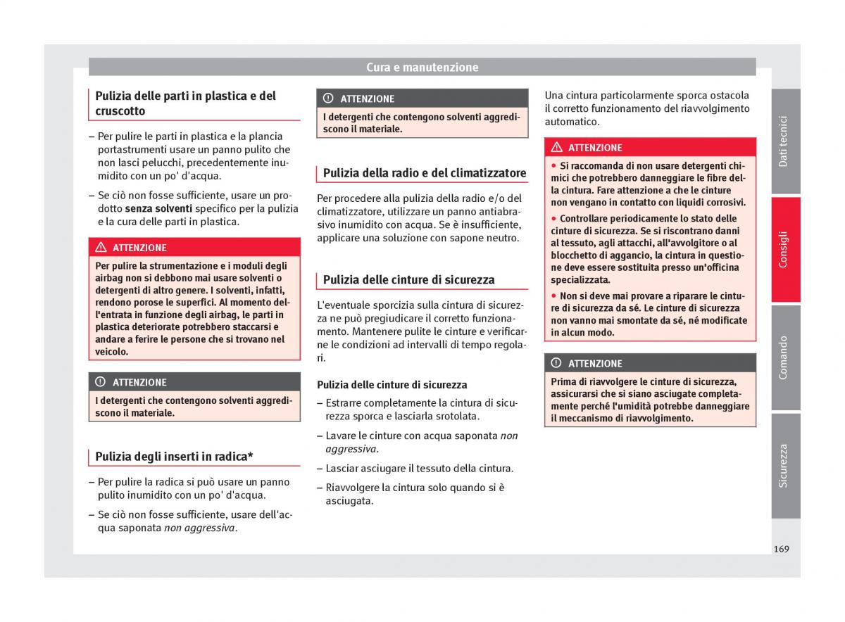 Seat Altea manuale del proprietario / page 171