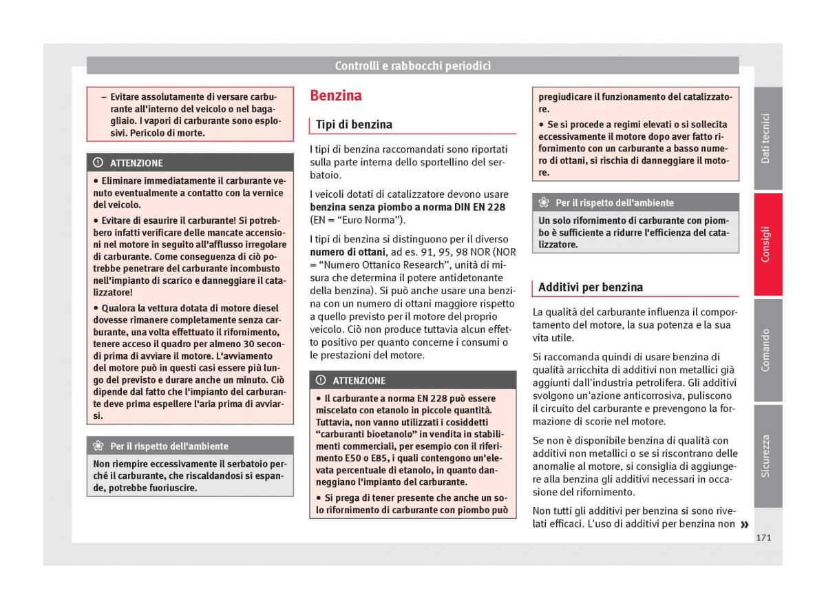 Seat Altea manuale del proprietario / page 173