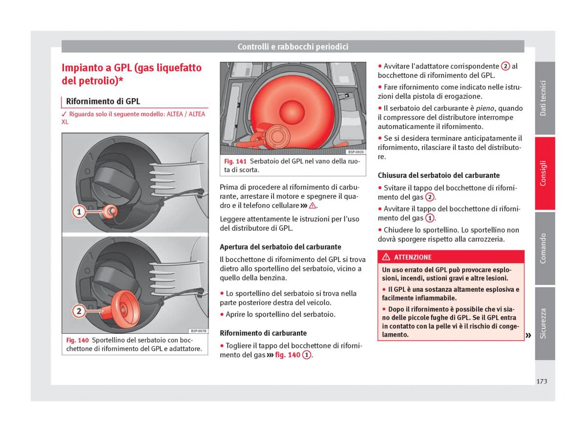 Seat Altea manuale del proprietario / page 175