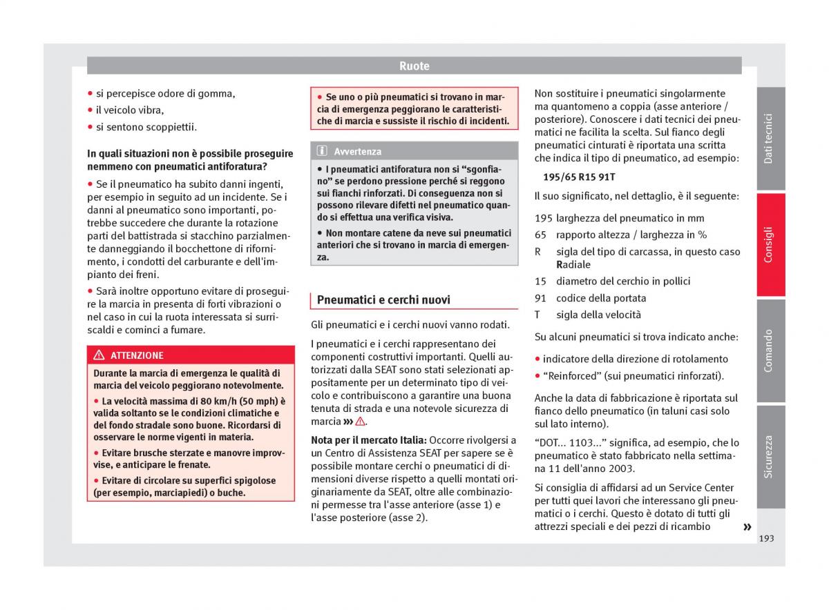 Seat Altea manuale del proprietario / page 195