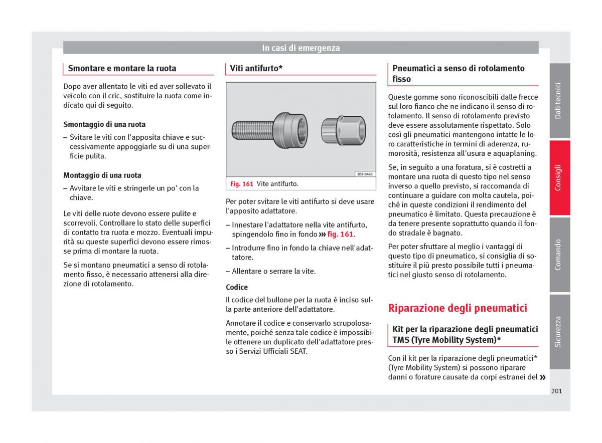 Seat Altea manuale del proprietario / page 203