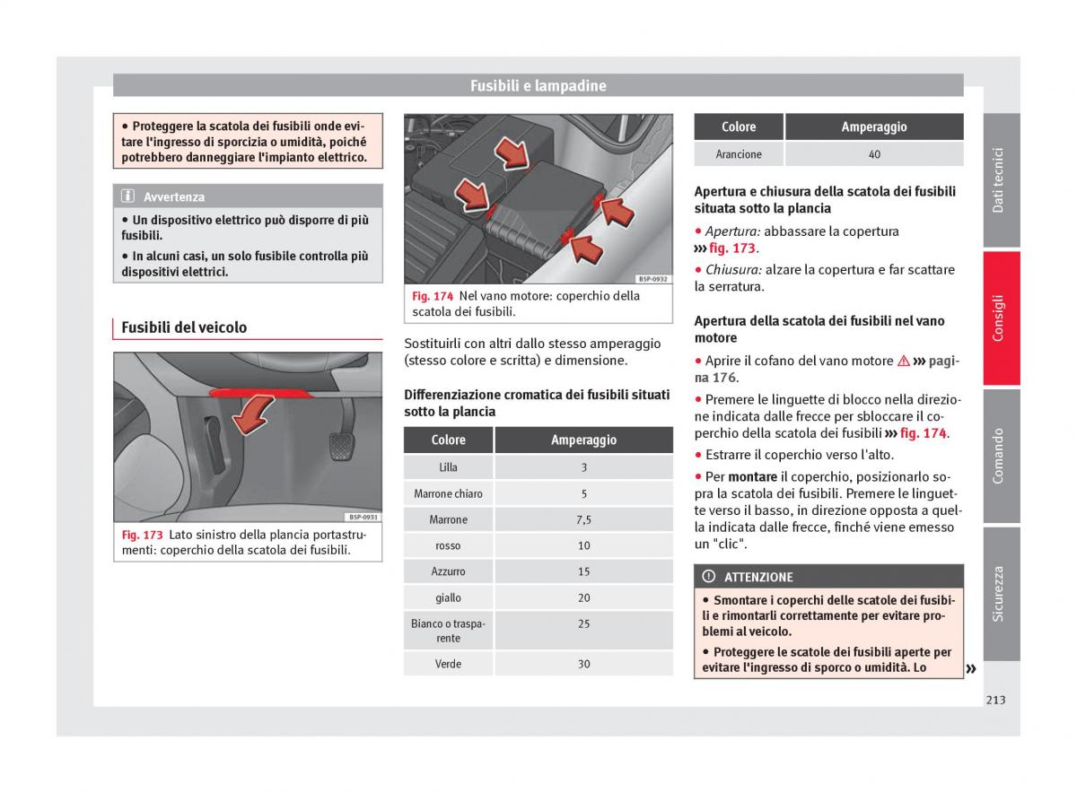 Seat Altea manuale del proprietario / page 215