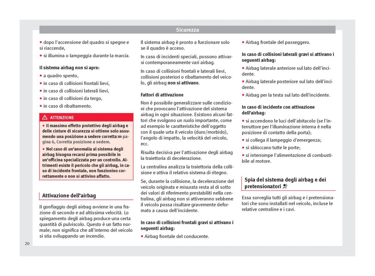 Seat Altea manuale del proprietario / page 22