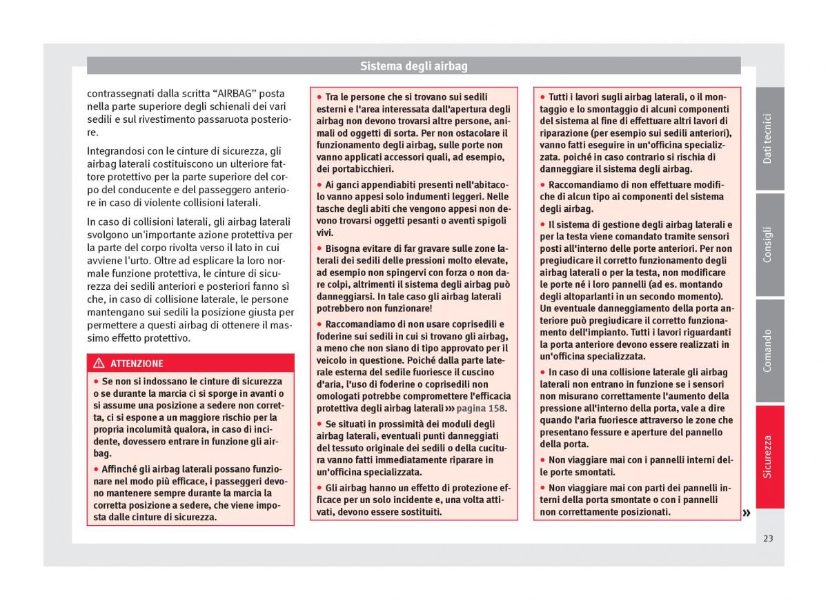 Seat Altea manuale del proprietario / page 25