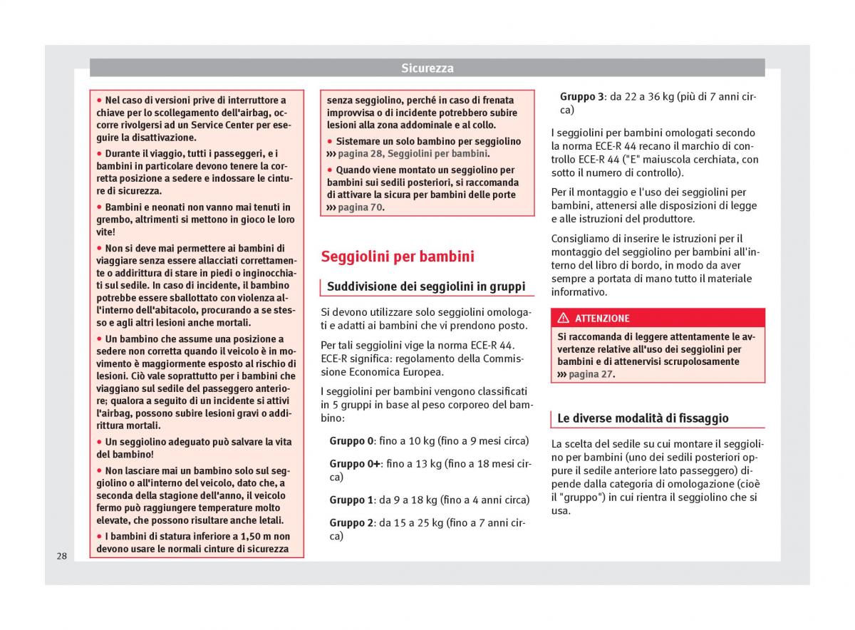 Seat Altea manuale del proprietario / page 30