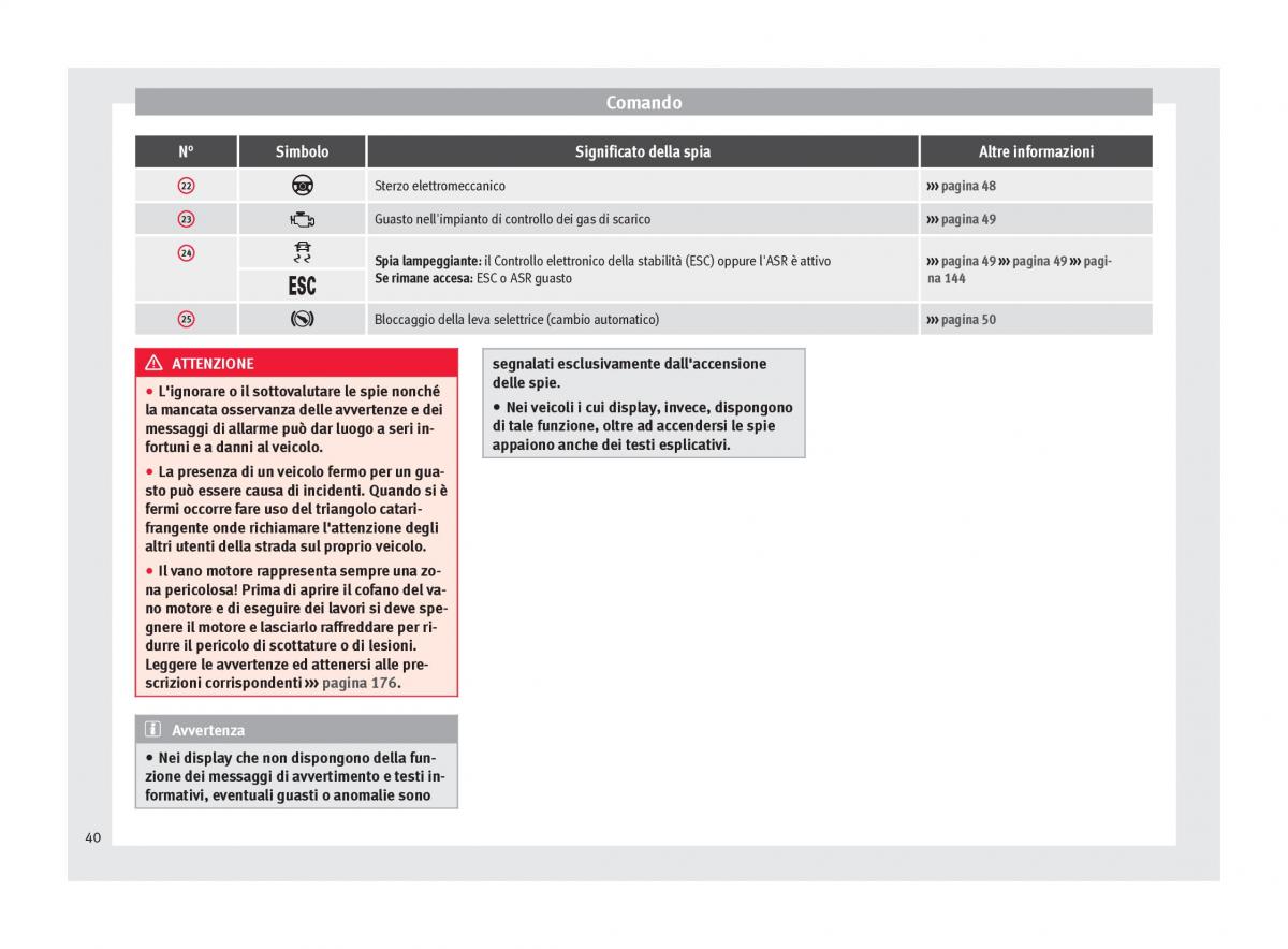 Seat Altea manuale del proprietario / page 42