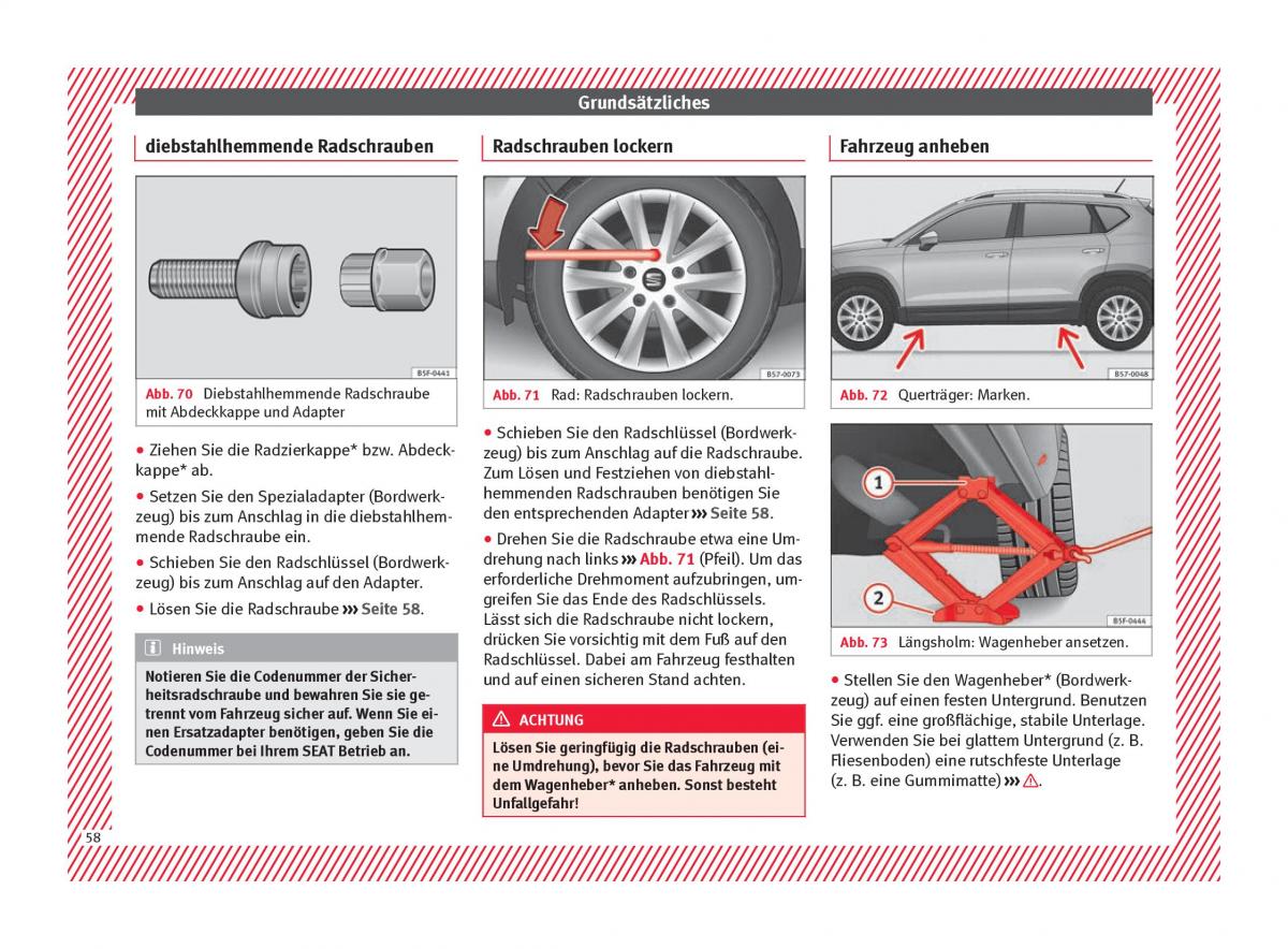 Seat Ateca Handbuch / page 60