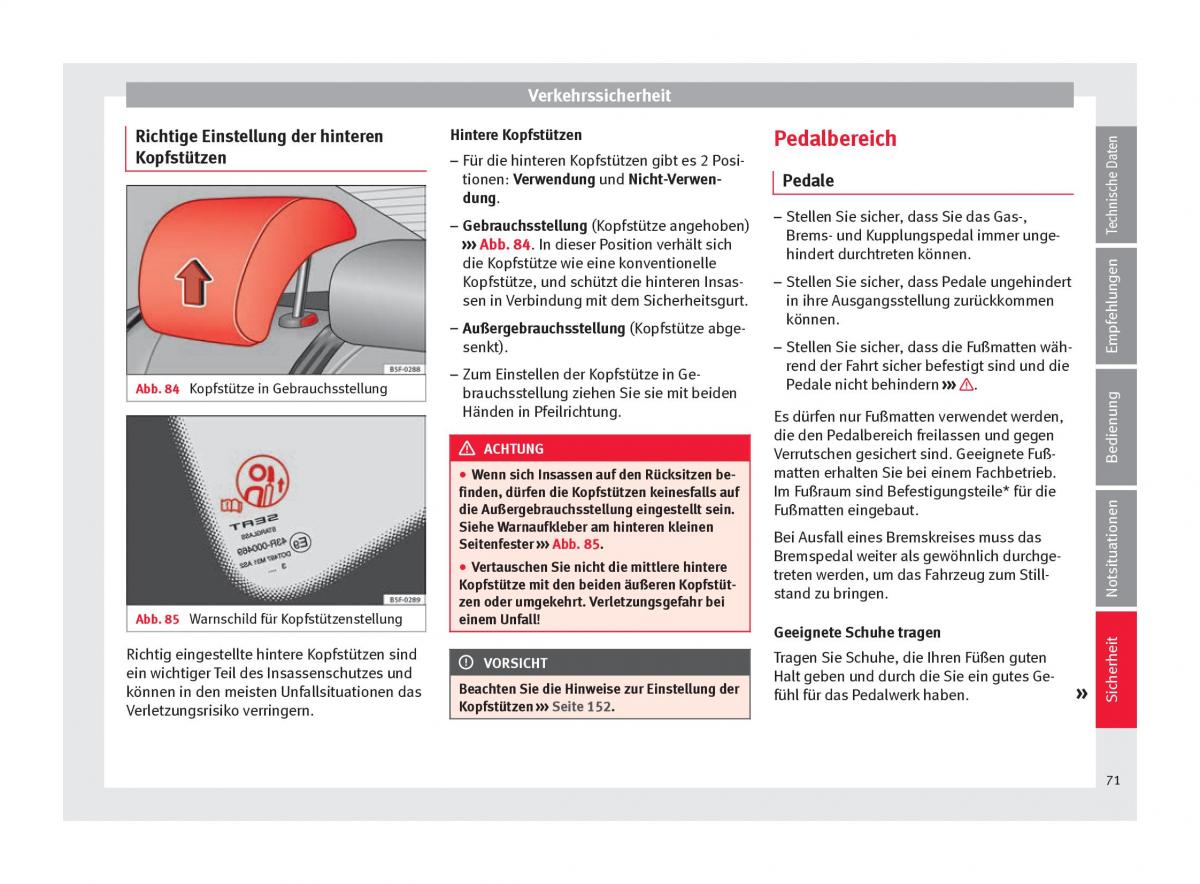 Seat Ateca Handbuch / page 73