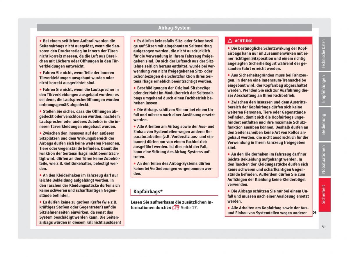 Seat Ateca Handbuch / page 83