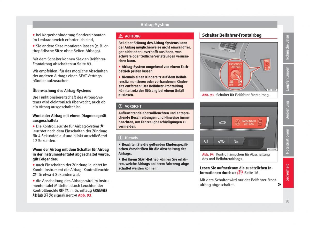 Seat Ateca Handbuch / page 85