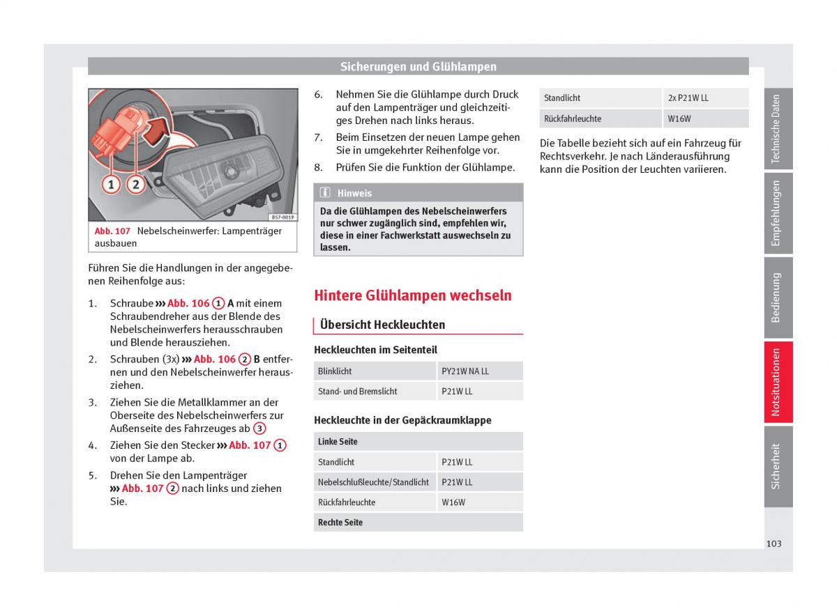 Seat Ateca Handbuch / page 105